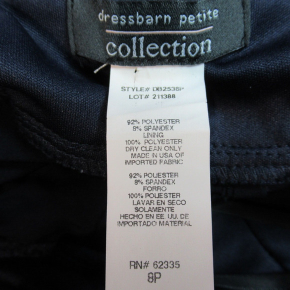 Dressbarn Collection Dress Womens 8P Navy Ruffles Formal Cocktail Prom New Years - Picture 11 of 12